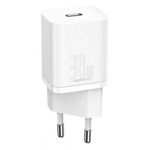 Мережевий зарядний пристрій Baseus Super Silicone PD 30W 1 Type-C EU (CCSUP-J02)
