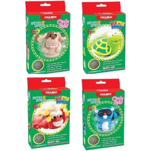 Маса для ліплення Paulinda Super Dough 4 в 1 (собака, черепаха, краб, єнот) (PL-SD4B1)