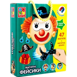 Настільна гра магнітна (3-4 роки) Vladi Toys "Фейсики" (укр) (VT3702-15)