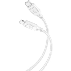 Кабель синхронізації даних XO NBQ236B Braided Type-C to Type-C 60W 1 m (NBQ236B_White)