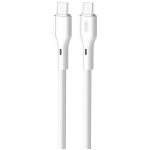 Кабель синхронізації даних XO NBQ231B Rock Series Type-C to Type-C 60W 1 m (NBQ231B_White)