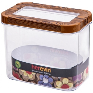 Ємність для зберігання Herevin WOOD Transparent Lid 1.2 л (161212-003)