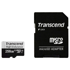 Флеш USB Transcend microSDXC 350V 256GB UHS-I U3 High Endurance + ad (TS256GUSD350V)