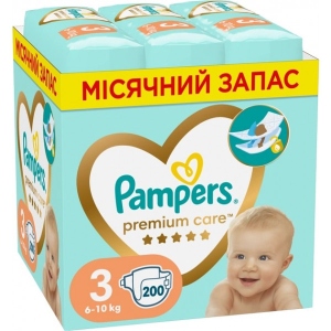 Одноразові підгузки Pampers Premium Care Midi Розмір 3 (6-10 кг.), 200 шт. (81784128)