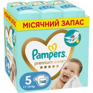 Одноразові підгузки Pampers Premium Care Junior Розмір 5 (11-16 кг.), 148 шт. (81784132)