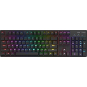 Клавіатура дротова ігрова Hator Starfall RGB Hotswap Gateron Red Switch USB Black (HTK-597)