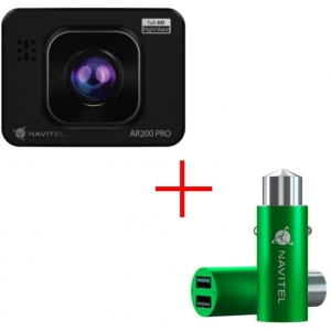 Відеореєстратор Navitel AR200 PRO Full HD  + Автомобільна зарядка (AR200 PRO + UC323 Car Charger) фірмовий сайт