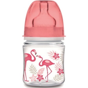Пляшка для годування Canpol babies антиколікова з широким горлом PP Easy Start - Jungle коралова, 120 мл. (35/226_cor)