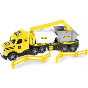 Наземна спецтехніка Wader ''Magic Truck Technic 'Magic Truck Technic" з будівельними контейнерами (36470)