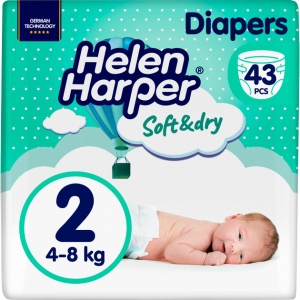 Одноразові підгузки Helen Harper Soft&Dry 2 (4-8кг) 43 шт. Mini (5411416066866)
