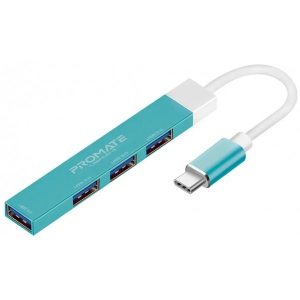 Хаб USB Promate Litehub-4 Blue