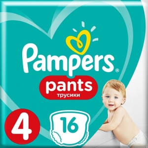 Одноразові підгузки-трусики Pampers Pants Размер 4 Maxi (9-15 кг), 16 шт. (81666168)