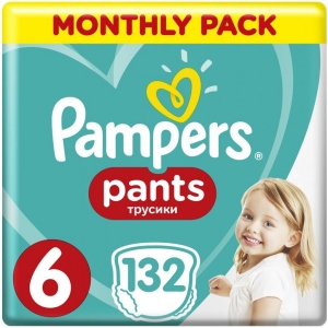 Одноразові підгузки-трусики Pampers Pants Розмір 6 (15+ кг), 132 шт. (8006540068632)