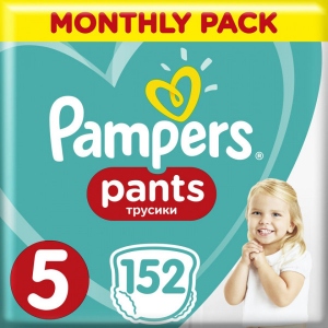 Одноразові підгузки-трусики Pampers Pants Размер 5 Junior (12-17 кг), 152 шт. (81672161)