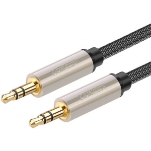 Кабель 3.5 мм -3.5 мм UGREEN AV125 3.5mm Male to 3.5mm Male Audio Cable Braided 2m Gray (10604)