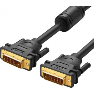 Кабель UGREEN DV101 DVI (24+1) Male to Male Cable Gold Plated 3m Black (11607)