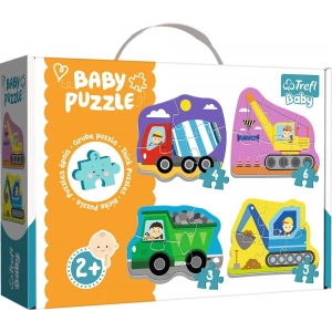 Пазли м'які (до 2 років) Trefl "Baby Classic" - Будівельні транспортні засоби (36072)