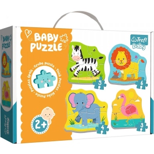 Пазли м'які (до 2 років) Trefl "Baby Classic" - Тваринки на сафарі (36073)