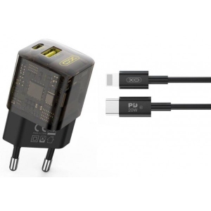 Мережевий зарядний пристрій XO + Type-C ce05 PD30W/QC18W
