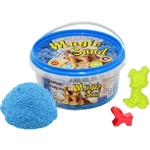Кінетичний пісок Strateg Magic sand блакитний, відро 350 гр. (370-2)