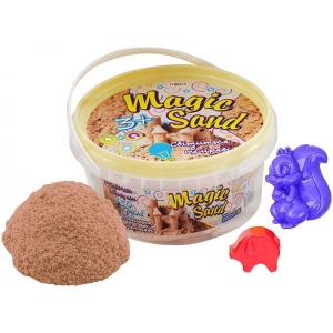 Кінетичний пісок Strateg Magic sand світитися в темряві, класичний. Відро 350 гр. (370-7)