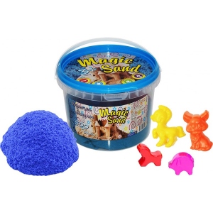 Кінетичний пісок Strateg Magic sand блакитний, відро 0,5 кг (371-2)
