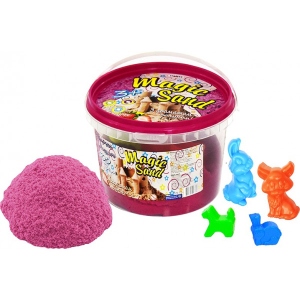 порівняти ціни на Кінетичний пісок Strateg Magic sand рожевий, відро 0,5 кг (371-3)