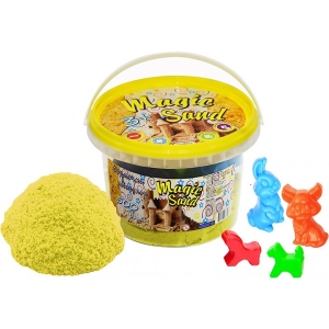 Кінетичний пісок Strateg Magic sand жовтий, відро 0,5 кг (371-6)