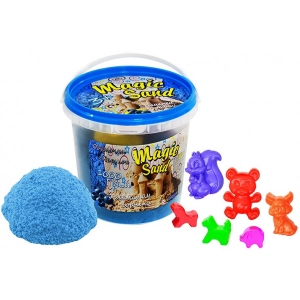 Кінетичний пісок Strateg Magic sand блакитний з ароматом чорниці. Відро 1 кг (372-10)