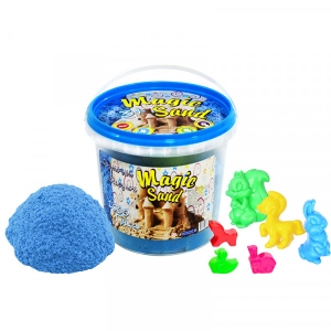 Кінетичний пісок Strateg Magic Sand Блакитний в відрі 1 кг (372-2)
