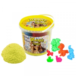 Кінетичний пісок Strateg Magic Sand Жовтий в відрі 1 кг (372-6)