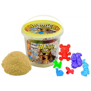 Кінетичний пісок Strateg Magic sand світитися в темряві, класичний. Відро 1 кг (372-7)
