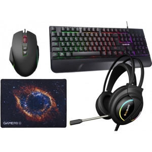 Клавіатура+миша GamePro + навушники 4in1 GS1252USB