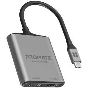 Перехідник Promate USB Type-C/HDMI medialink-h2.grey