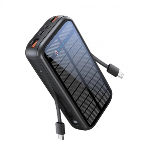 Батарея мобільна Promate 20000mAh (Solartank-20pdci.Black)