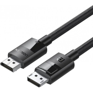 Кабель UGREEN DP114 DP 1.4 Male to Male Plastic Case Braided Cable 1.5m Black (80391)