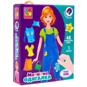 Настільна гра магнітна (5-7 років) Vladi Toys одягашка "Trendy girl", укр. (VT3702-22) Київ