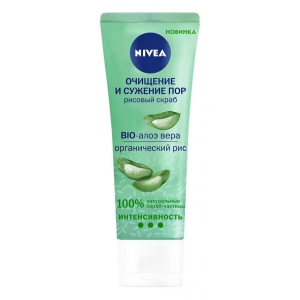 Скраб для обличчя NIVEA Очищення та звуження пор Рисовий 75мл