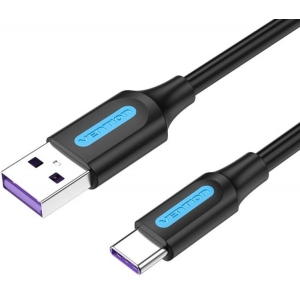 Кабель синхронізації даних Vention USB 2.0 AM-Type-C M, 0.5 м, 5.0A, (25W) (CORBD)