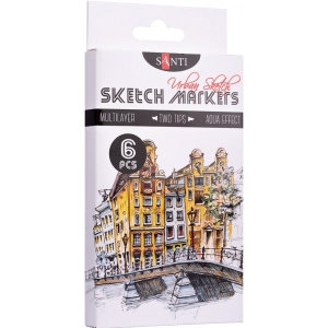 Набір маркерів Santi "Urban Sketch" 6 шт. (390548)