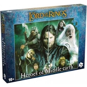 Пазли картонні (8 +) Lord of the Rings Heroes of Middle Earth 1000 шт. (5036905043236)