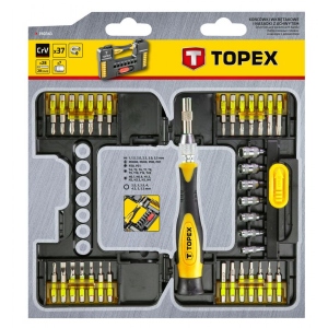 Набір торцевих голівок з тримачами TOPEX 39D343 37 шт.