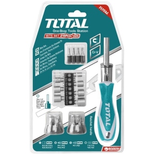 Біта для викрутки Total TACSD30246 + отвертка 24 шт.