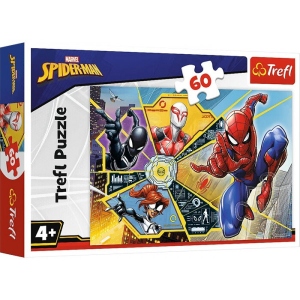 Пазли картонні (3-4 роки) Trefl "Битва у павутині" / MARVEL (60 елм.) (17372)