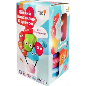 Маса для ліплення Genio Kids Легкий 6 кольорів (TA1715)