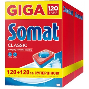 Таблетка для посудомийної машини Somat Classic 120+120 шт.