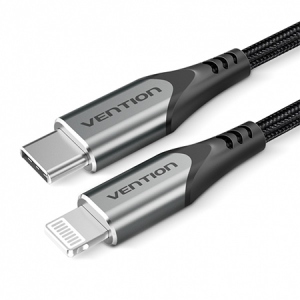 Кабель синхронізації даних Vention Type-C - Lightning PD 18W 1m Grey (TACHF)