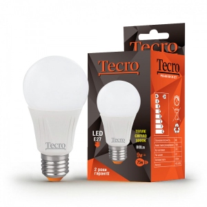 Лампочка світлодіодна Tecro 9W 3000K E27 (PRO-A60-9W-3K-E27)
