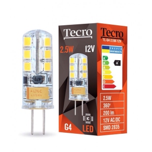 Лампочка світлодіодна Tecro TL-G4-2.5W-12V 4100K