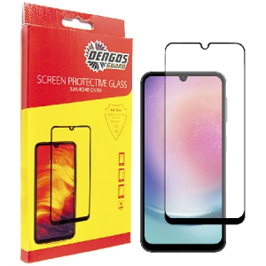 Захисне скло для смартфону DENGOS for Samsung Galaxy A24 5G SM-A246 Black Full Glue (TGFG-271)